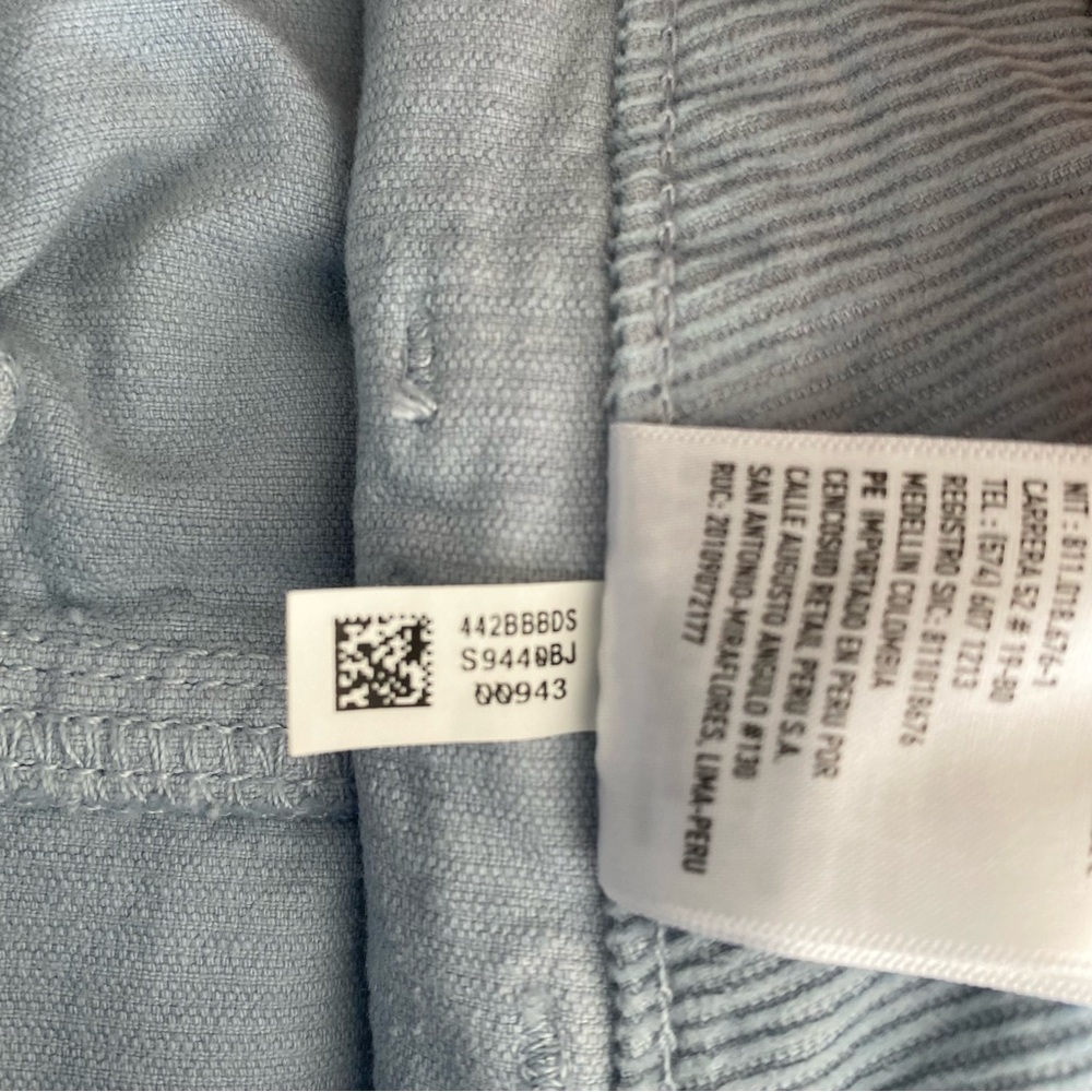 American Eagle Lt blue corduroy front button mini skirt pockets Sz 2 - Picture 8 of 8